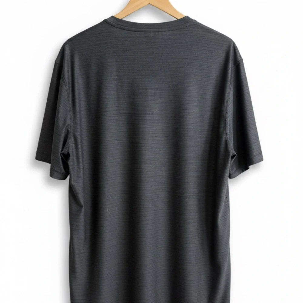 Greg Norman Play Dry Performance Golf Shirt Gray Shark Logo XL